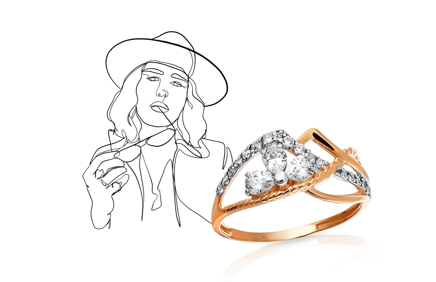 кольцо-вензель, история украшения, история, ювелирный тренд, 585 золотой