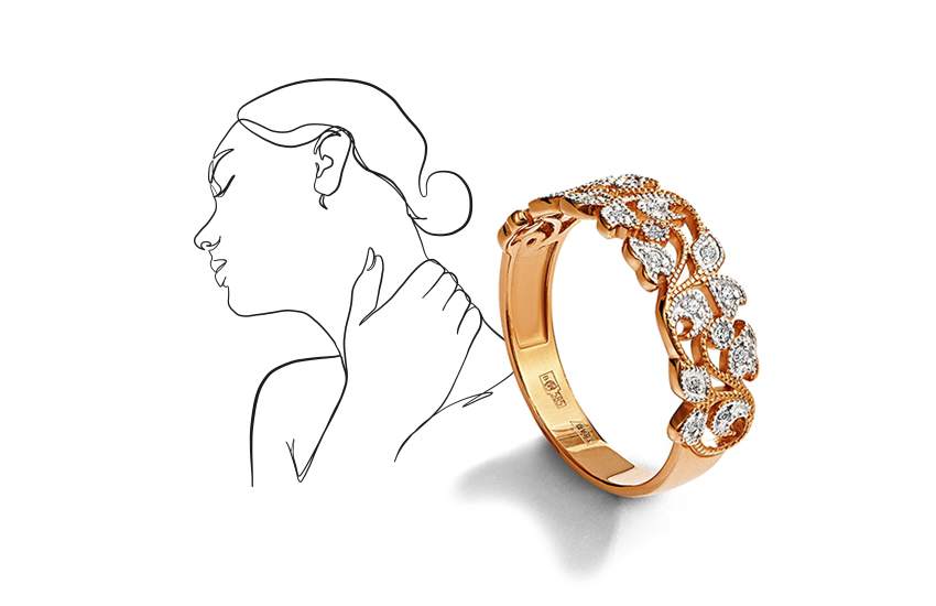 кольцо-вензель, история украшения, история, ювелирный тренд, 585 золотой