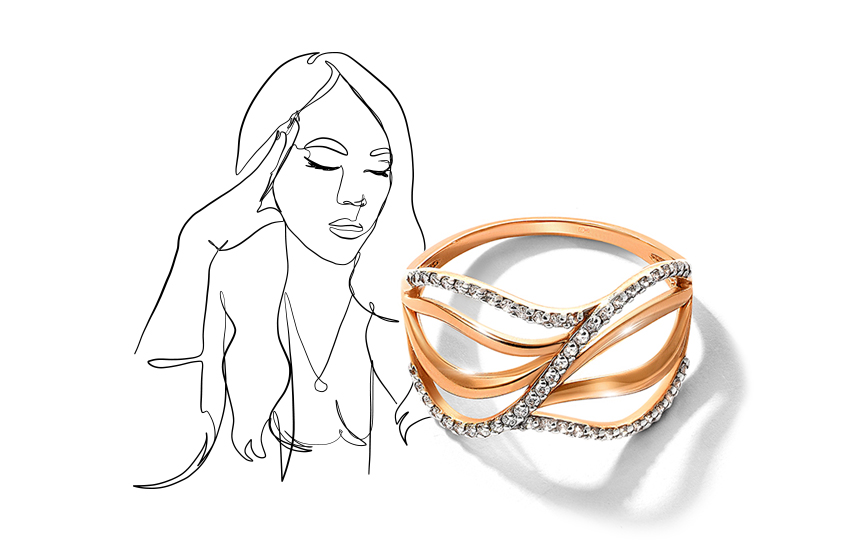 кольцо-вензель, история украшения, история, ювелирный тренд, 585 золотой