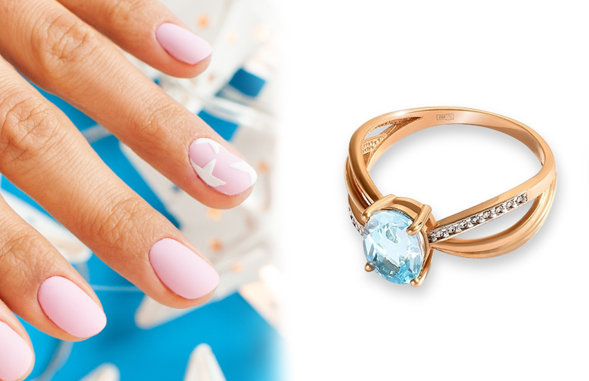 матовая текстура, звезда, космос, тренд маникюра, нейл-дизайн, советы, кольцо