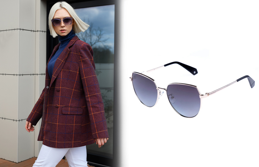 клетка, жакет, тренды, советы стилиста, сентябрь, 2021, очки
