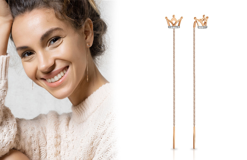 серьги-продевки, невесомый украшения, украшения на каждый день, стиль, удобство