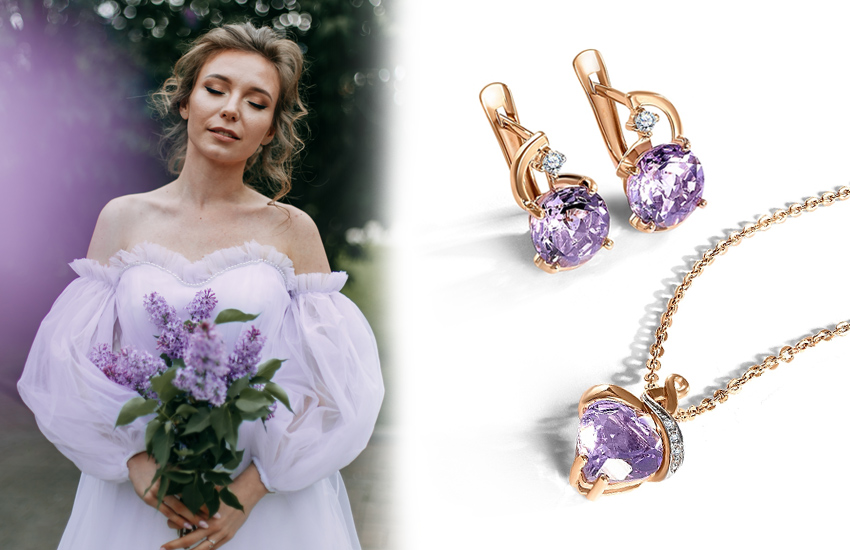 фиолетовый, цвета, свадебный тренд, осень 2021, дайджест, серьги, подвеска