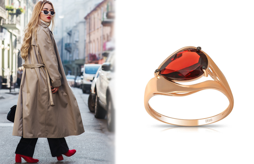 осень 2021, советы стилиста, 585 золотой, верхняя одежда, кольцо