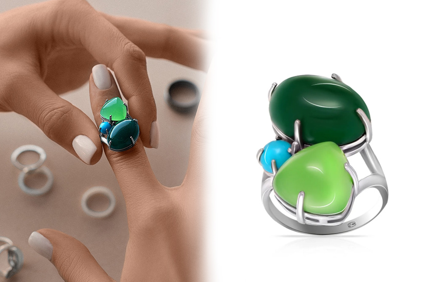 яркие цвета, ювелирные тренды, осень-зима, лайфхак, советы стилиста, кольцо