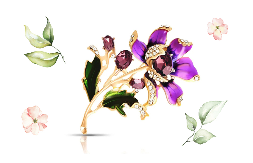 цветы, брошь, актуальные тренды, ювелирные тренды, осень 2021, советы, 585 золотой