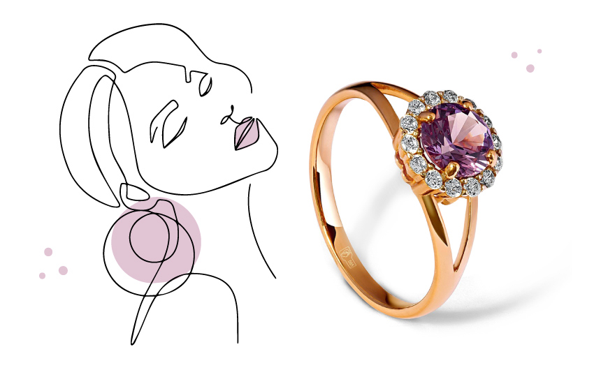 кольцо, гало, история украшения, ювелирное искусство, интересное, 585 золотой