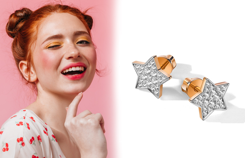 «рожки»-пучки, прическа, бьюти-тренды, осень 2021, советы стилиста, серьги, 585 золотой