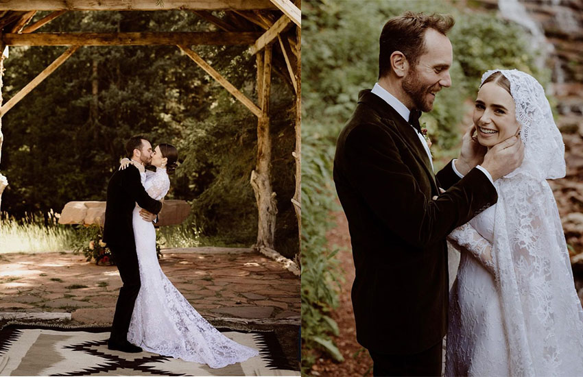 лили коллинз свадьба Чарли Макдауэлл