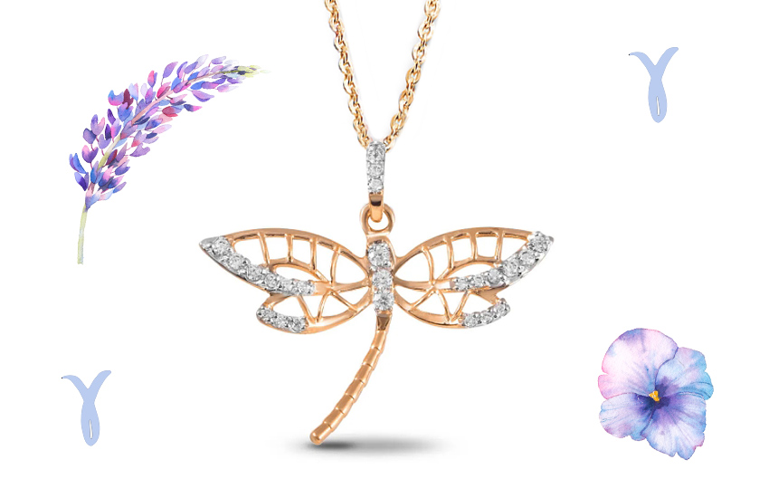  овен, стрекоза, астрология, гороскоп, оберег, подвеска, 585 золотой