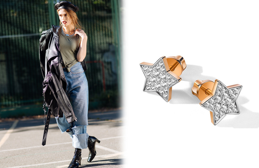 гранж, образ, приметы стиля, советы стилиста, одежда, 585 золотой, серьги