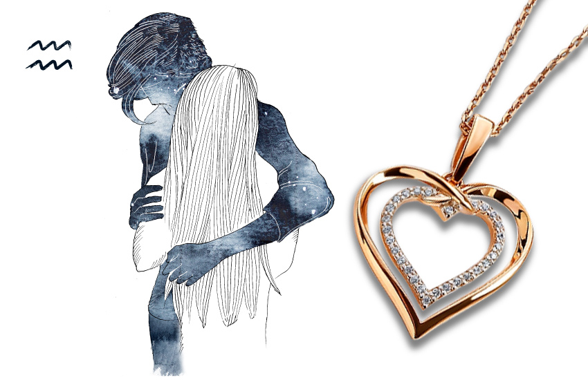 водолей, идеальный партнер, гороскоп совместимости, советы астролога, 585 золотой, подвеска