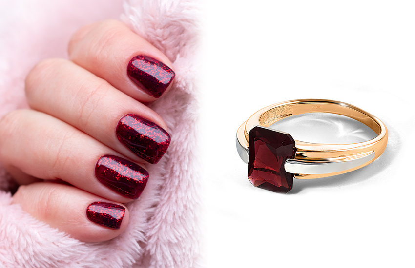 мерцающий глиттер, маникюр, цвет, вино, нейл-арт, нейл-дизайн, 585 золотой