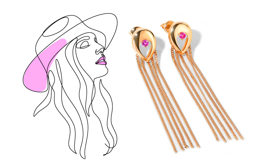 бахрома, серьги, ювелирная психология, характер, интересное, 585 золотой