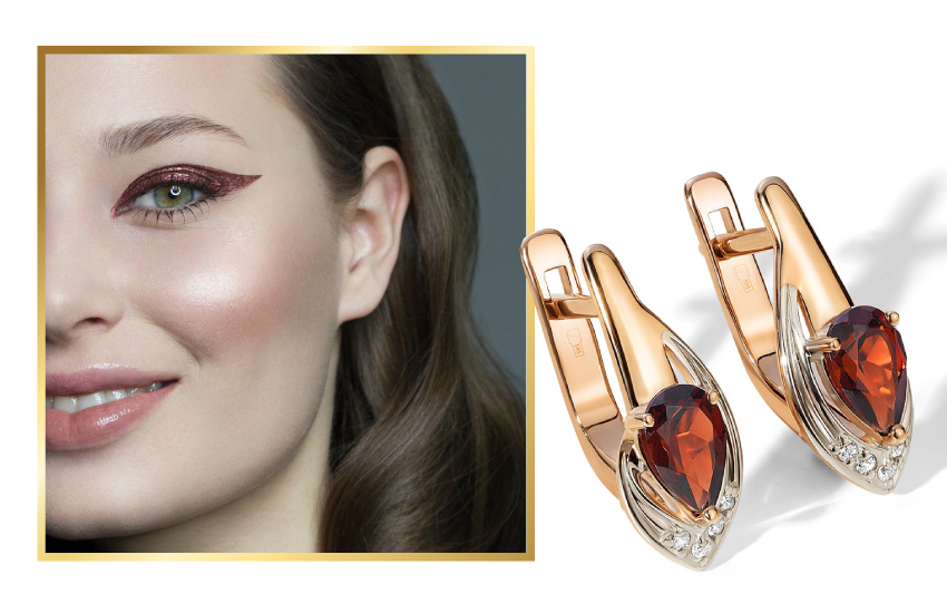 лайнер-металлик, бьюти-тренд, макияж, мейкап, осень, зима, советы визажиста, серьги