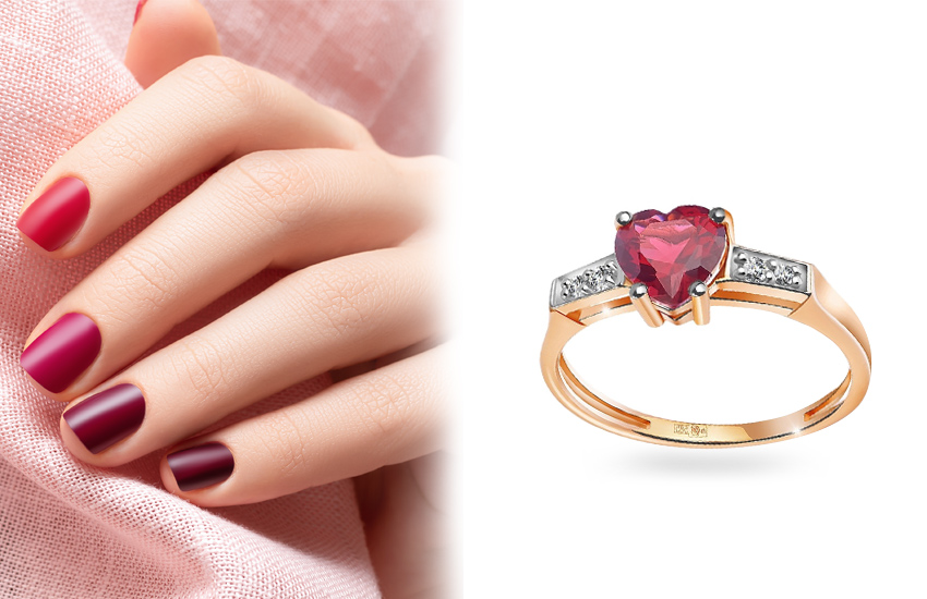 градуированный, маникюр, цвет, вино, нейл-арт, нейл-дизайн, 585 золотой