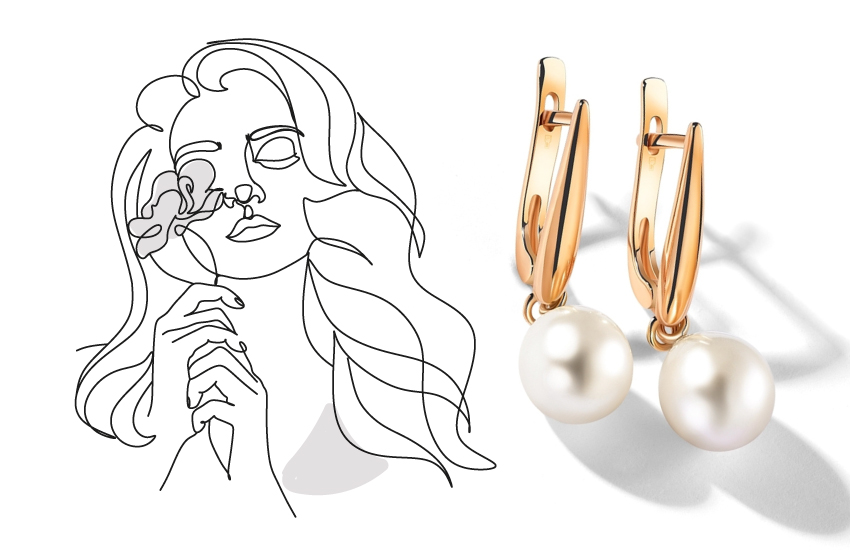 жемчуг, серьги, ювелирная психология, характер, интересное, 585 золотой