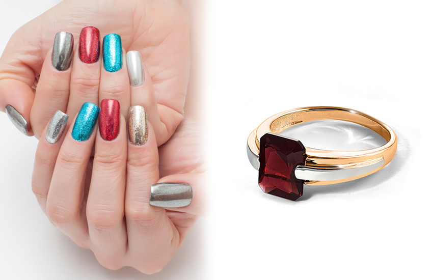 разные цвета, металл, бьюти, тренды, маникюр, нейл-дизайн, советы, 585 золотой, кольцо