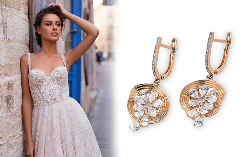 неправильные, серьги, украшения невесты, свадебные украшения, свадебные аксессуары, свадебные тренды, 2022, 585 золотой