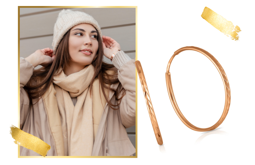 бинни, головные уборы, зима, советы стилиста, 585 золотой, серьги