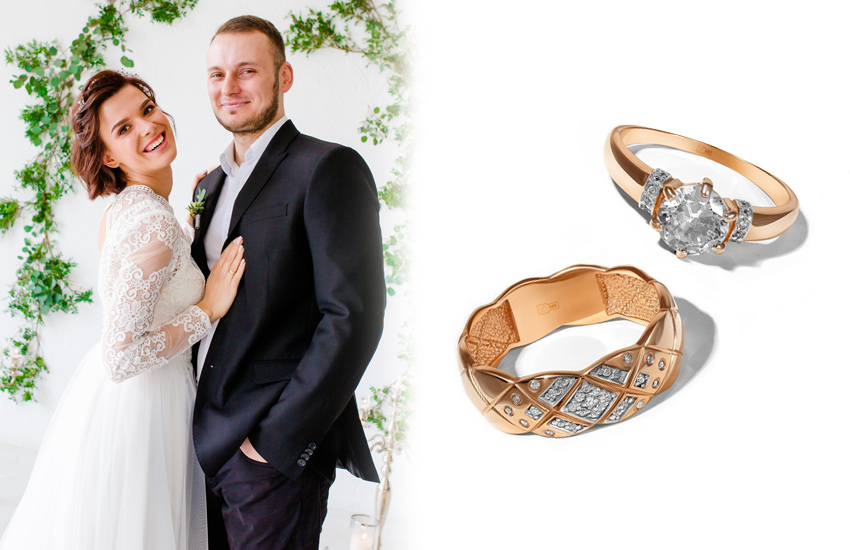 винтаж, обручальные кольца, зимняя свадьба, зима 2021-2022, дайджест, свадебные тренды, 585 золотой