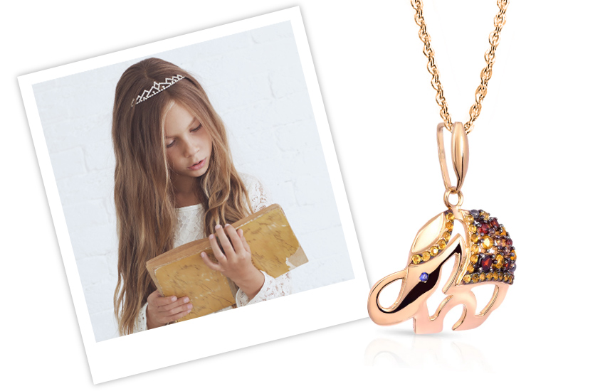 подвеска, слонёнок, подарки, дети, новый год, 2022, год тигра, советы, 585 золотой