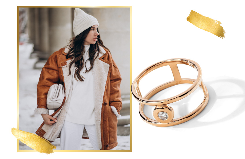 дубленка-авиатор, подборка, верхняя одежда, зима, стиль, 585 золотой, кольцо
