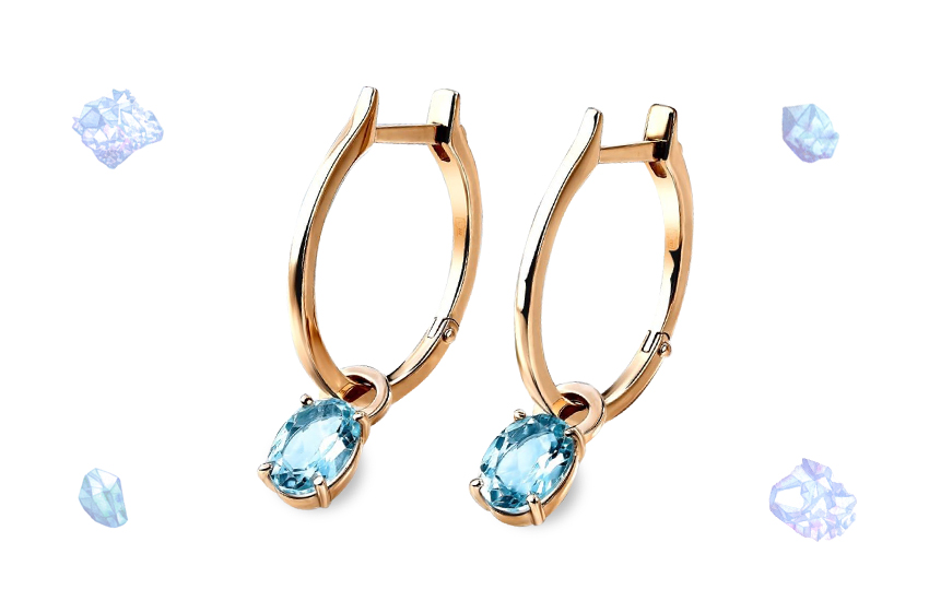 серьги, голубые камни, ювелирные тренды, зима, для нее, советы, 585 золотой