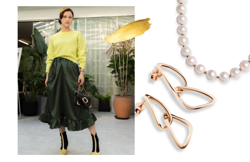 Билли Айлиш, знаменитости, уроки стиля, тренды, мода, 585 золотой, серьги, бусы