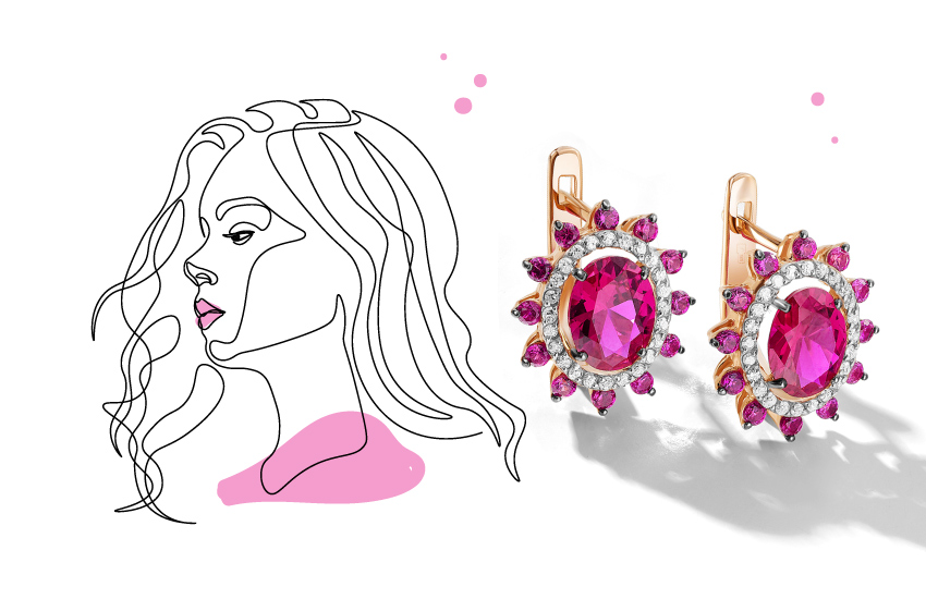 рубин, для мечты, для нее, стрелец, советы астролога, 585 золотой, серьги