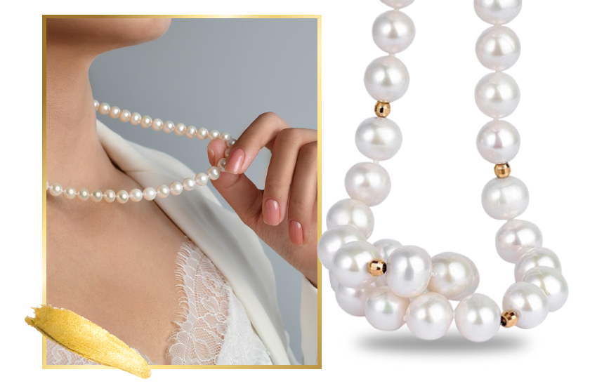 жемчуг, бусы, украшения, советы стилиста, ювелирные тренды, базовый гардероб, 585 золотой