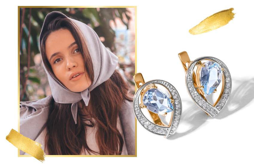 косынка, головные уборы, зима, советы стилиста, 585 золотой, серьги