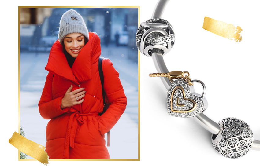 яркие пуховики, подборка, верхняя одежда, зима, стиль, 585 золотой, подвески шармы