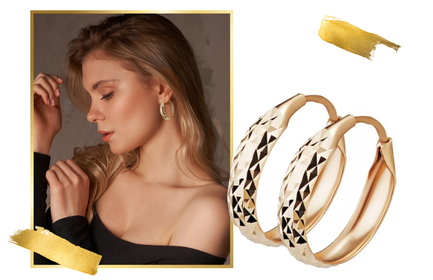 серьги-конго, чек-лист, 2022, шопинг, советы стилиста, тренды, мода, 585 золотой