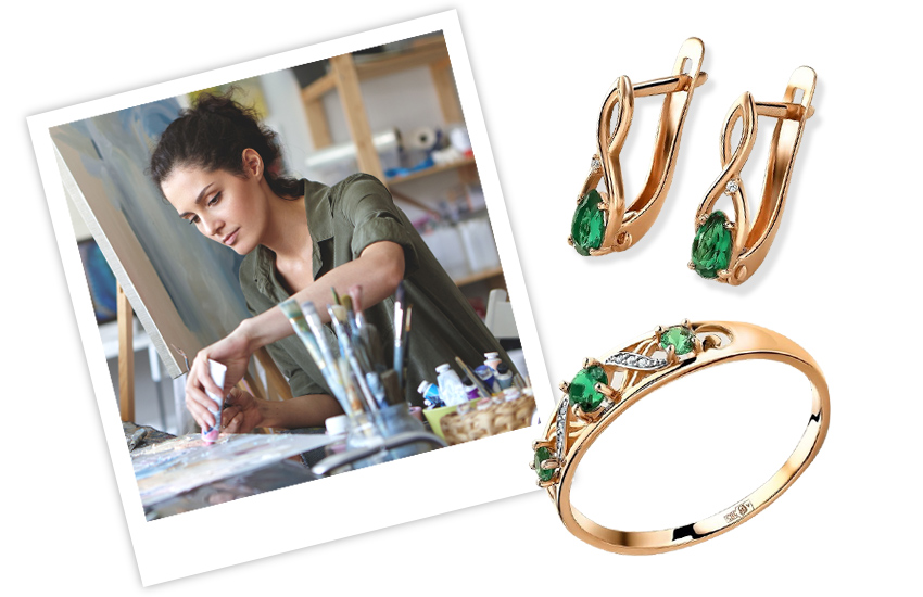 занимайся творчеством, советы, для нее, психология, год тигра, 2022, 585 золотой, серьги, кольцо