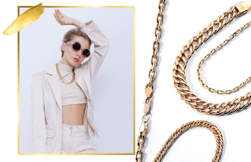 цепочка, одежда-трансформер, гардероб, стиль, тренды, мода, советы, 585 золотой