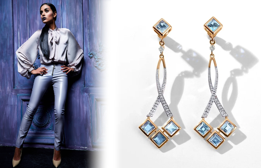 брюки, блузка, образ, новый год, 2022, советы стилиста, 585 золотой, серьги