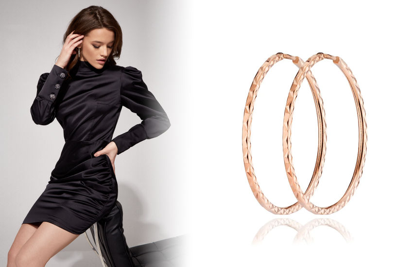 платье, украшения, образ, новый год, 2022, советы стилиста, 585 золотой, серьги