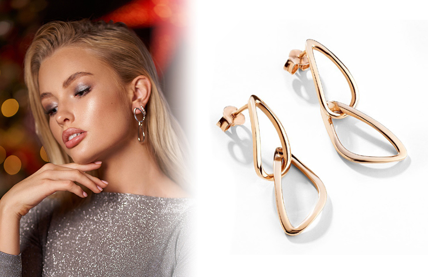 эффект стеклянной кожи, glam glow, идеи, макияж, новый год, 2022, образ, 585 золотой, серьги