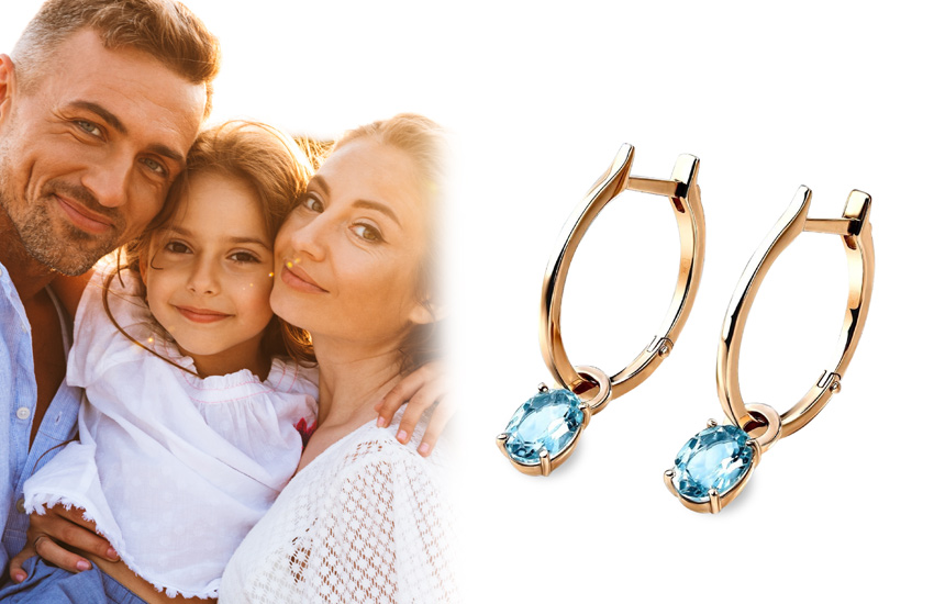 585 золотой ювелирные украшения талисманы серьги топаз