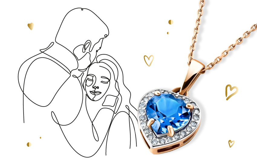 украшения, 14 февраля, подарки, признание в любви, День всех влюбленных, 585 золотой