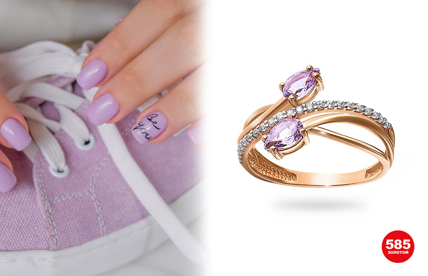 маникюр, идеи, тренды, нейл-дизайн, нейл-арт, маникюр на 14 февраля, романтичный маникюр, 585 золотой