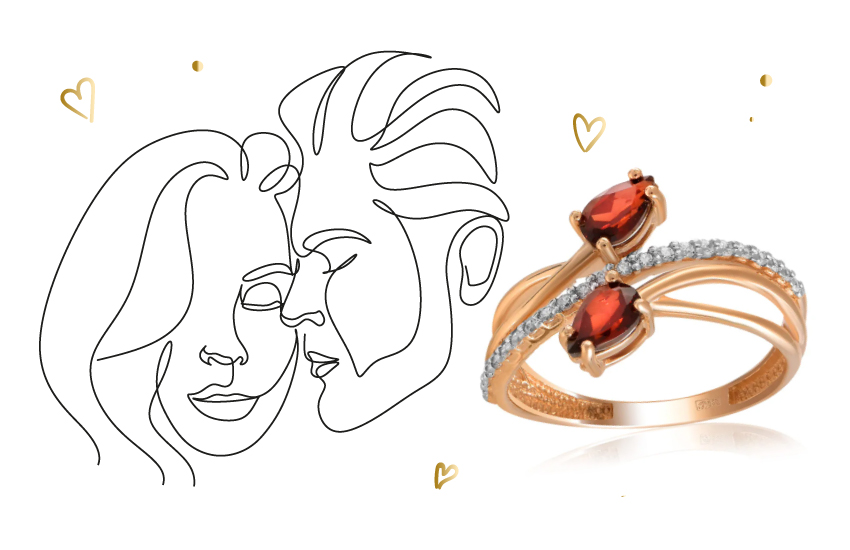 украшения, 14 февраля, подарки, признание в любви, День всех влюбленных, 585 золотой