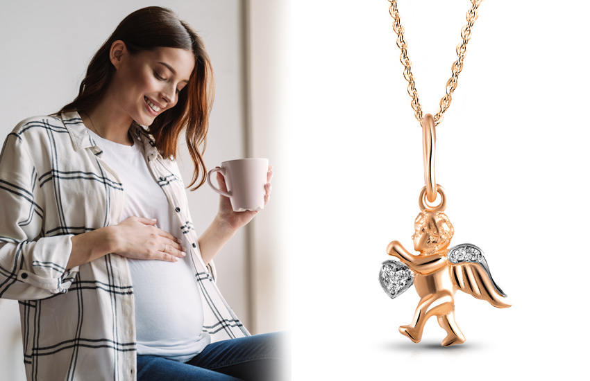 585 золотой ювелирные украшения талисманы ангел из золота подвеска