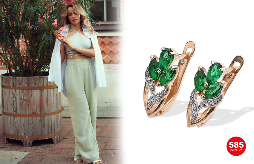 585 золотой ювелирные украшения тренды сезона нежные мотивы весна серьги