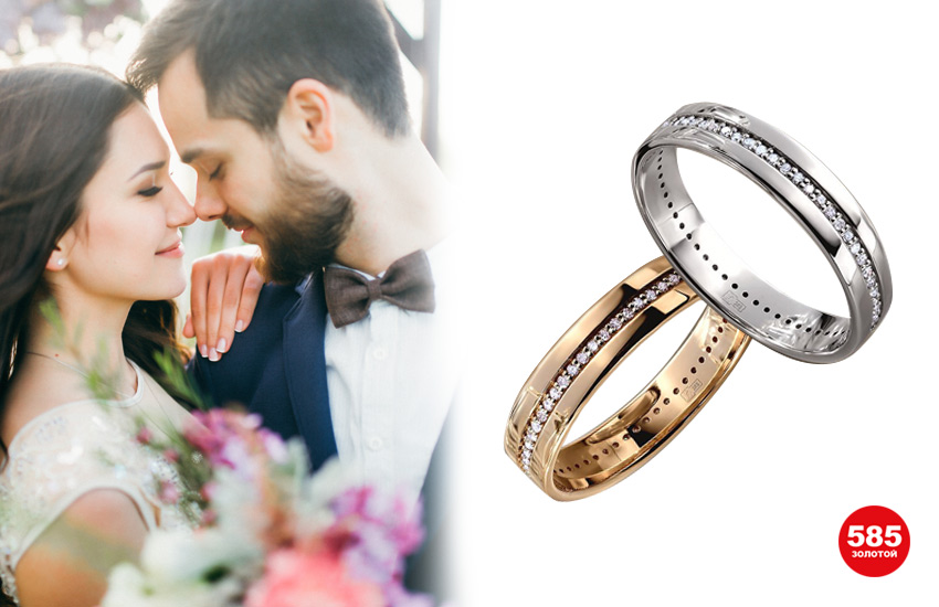 585 золотой ювелирные украшения свадьба кольца