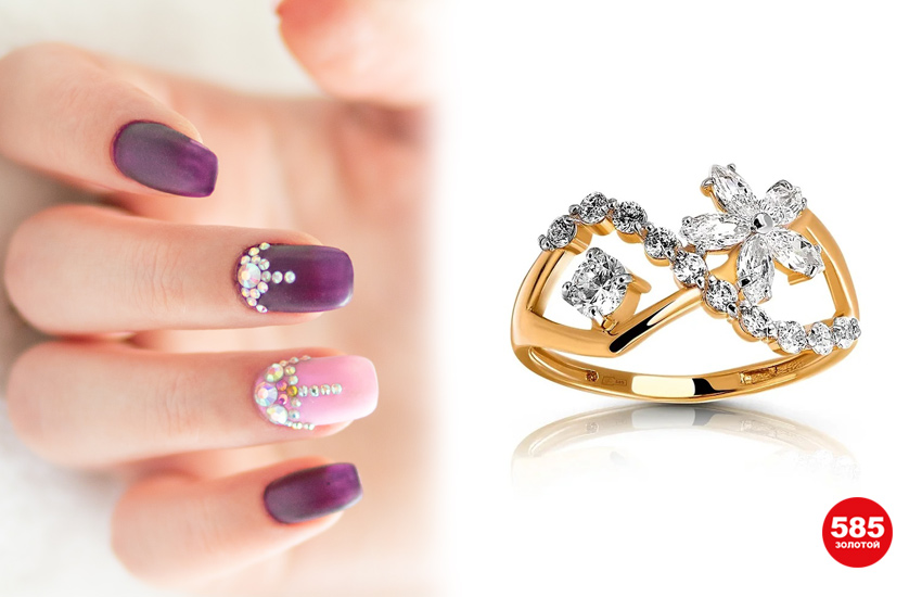 маникюр, идеи, тренды, нейл-дизайн, нейл-арт, маникюр на 8 марта, весенний маникюр, 585 золотой