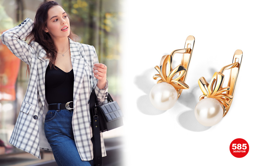 585 золотой ювелирные украшения тренды сезона нежные мотивы весна серьги жемчуг