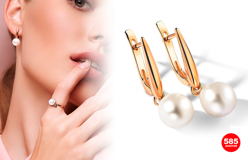 585 золотой ювелирные украшения аксессуары серьги жемчуг