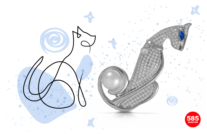 украшения, котики, март, весна, ювелирные тренды, история украшений, история моды, 585*золотой